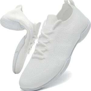 Girls Cheer Shoes Breathable Mesh Flexible Rubber Sole Athletic Training